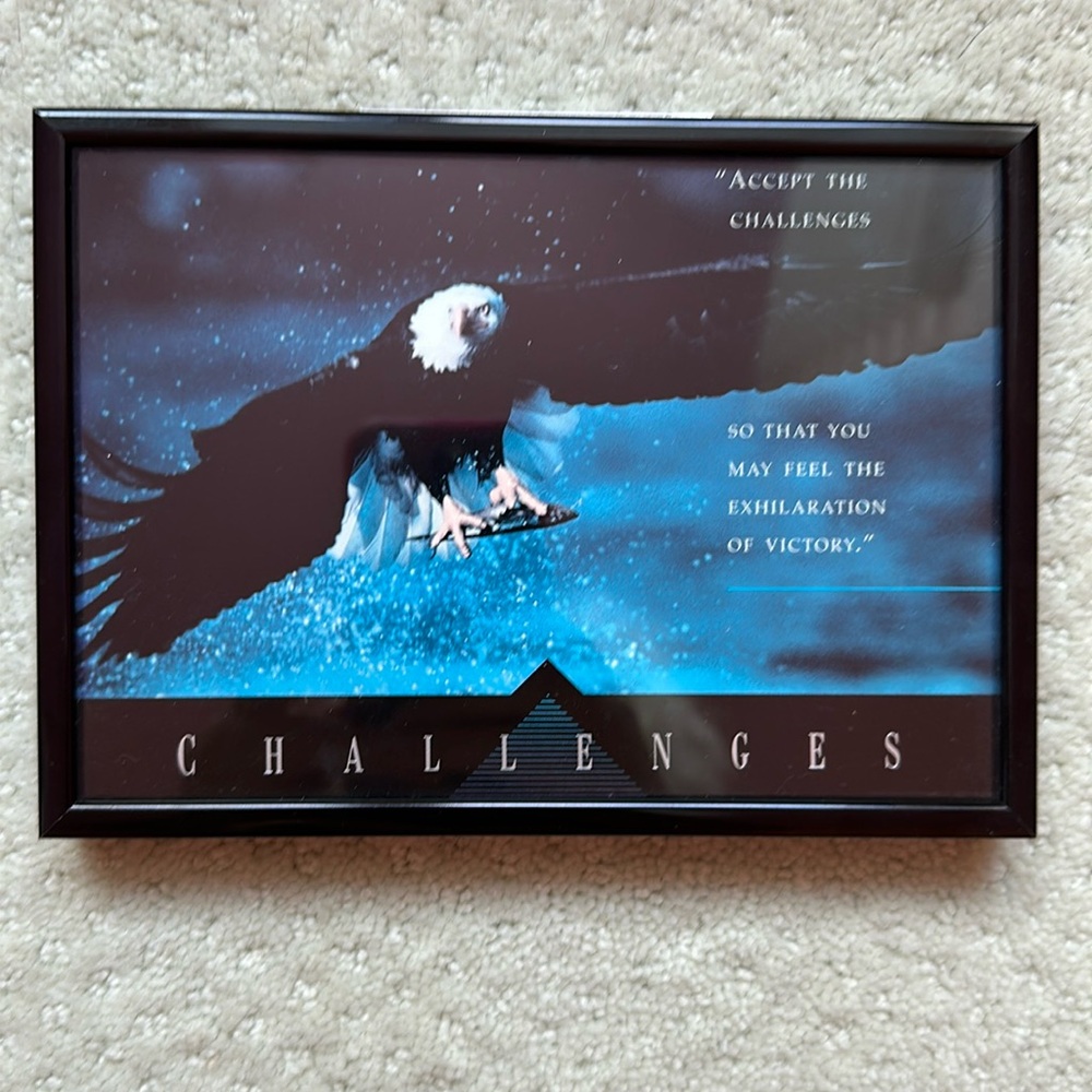 Challenged Motivational Picture & Frame